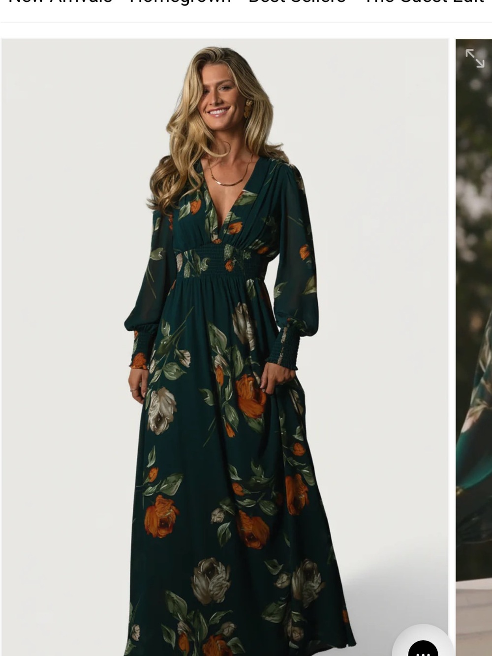 Baltic Born Navy Blue Floral Maxi Dress